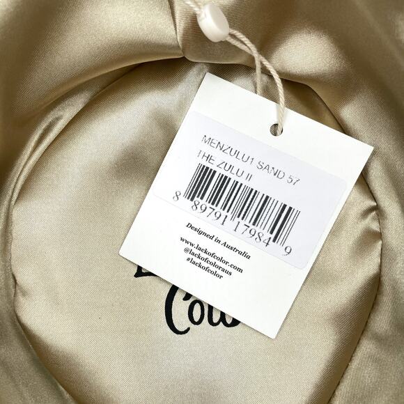 Lack of Color Zulu‎ II Hat Wool Fedora Sand Ribbon Sz M / 57 Women's - Picture 11 of 11